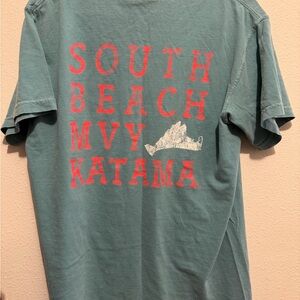 Comfort Colors Men's Short Sleeve Tee - Teal and Red